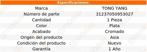 Parrilla Plata Crom Mercedes-benz C320 01/05 Tong Yang