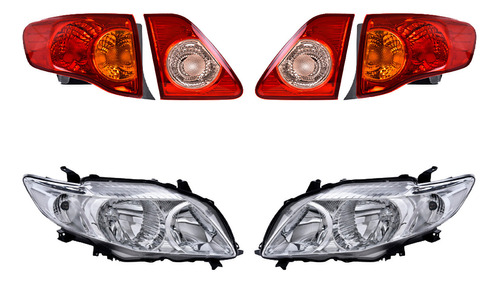 Faros Y Calaveras 6 Pzas Depo Corolla Toyota 2009 - 2010