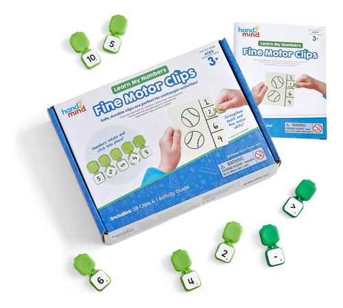 Hand2mind Learn My Numbers Clips De Motricidad Fina, Activid