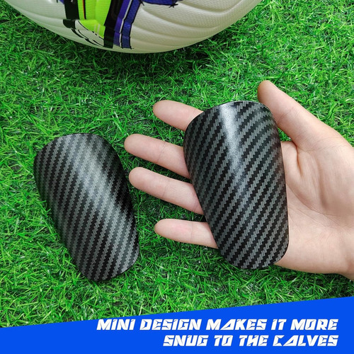 2 Pares Mini Espinilleras De Fútbol Protector Deportes G Negro