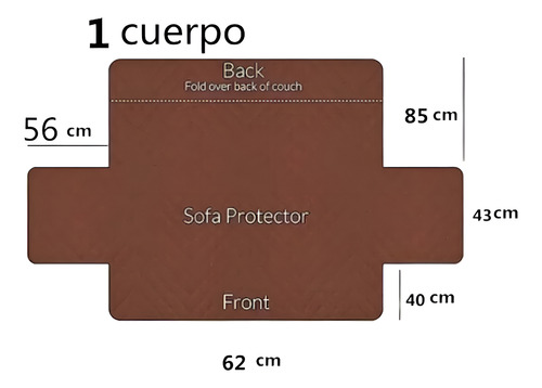 Funda Cobertor ,cubre Sofa Protector Reversible 1 Cuerpos