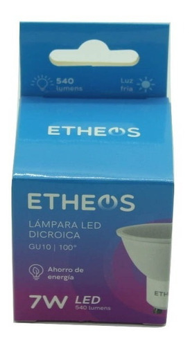 Imagen 7 de 10 de Lampara Dicroica Led 7w Fria O Calida 220v Gu10 Pack X10