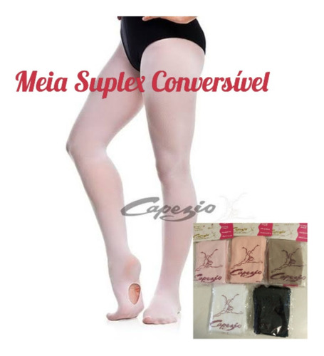 Meia Calça Suplex Conversível Infantil Ballet Capezio