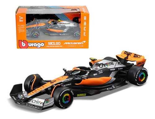 Bburago 2023 F1 Mclaren Mcl60 #4 L.norris Formula 1:43 Coche