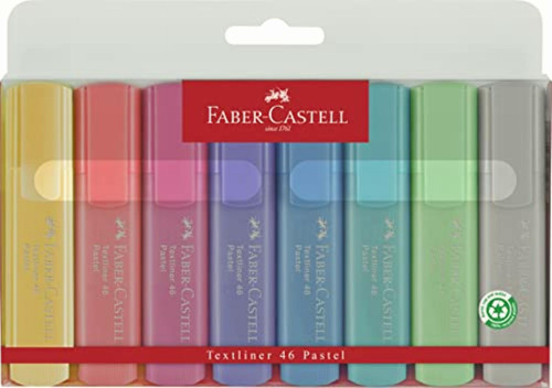 Faber-castell Juego De Resaltadores Pastel  8 Rotuladores