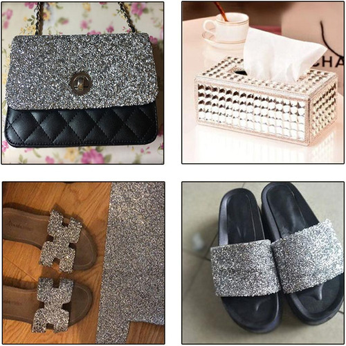 Applique 40 X 24 Cm Cinta Rhinestone Tela De Ab Blanco