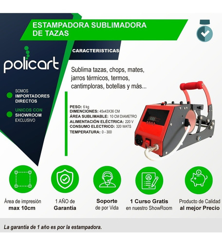 Imagen 3 de 9 de Estampadora Sublimadora De Tazas Rectas Mates Profesional