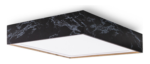 Plafon Techo Led Madera Carrara Negro Con Panel Macroled 24w