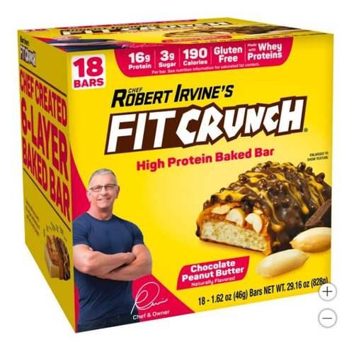 Chef Robert Irvines Protein Bars, 46g 18 Piezas