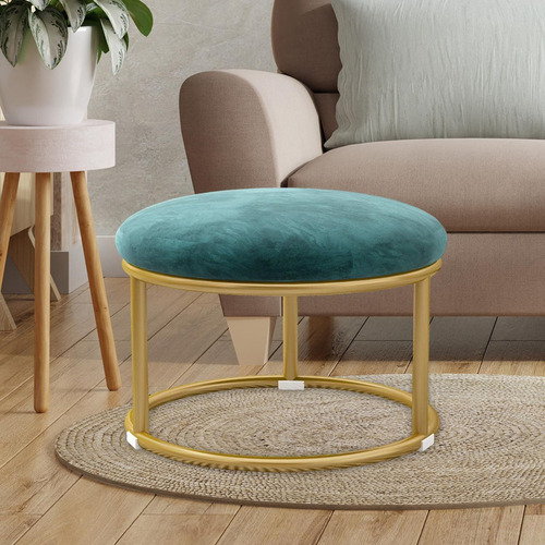 Reposapiés Pequeño Taburete Otomano Sofá Taburete Verde