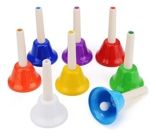 Juego De Instrumentos Orff De 8 Campanas De Percusión Colore