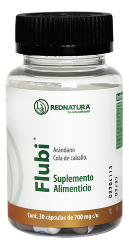 Rednatura Flubi Ayuda Las Vías Urinarias, Riñon 30 Caps Sabor Sin Sabor