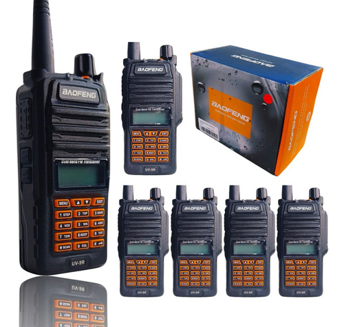 Rádio Comunicador Baofeng 6 Ht Uv-9r À Prova D'água Até 15km