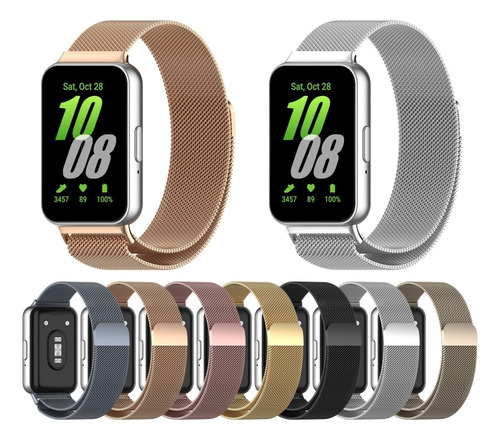 For Samsung Galaxy Fit 3 Milanese Metal Watch Strap