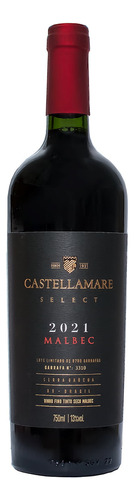 Vinho Castellamare Select Malbec Tinto Seco 750ml