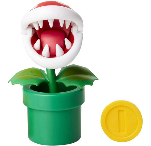   Super Mario Piranha Plant 4 Figura Articulada Con  