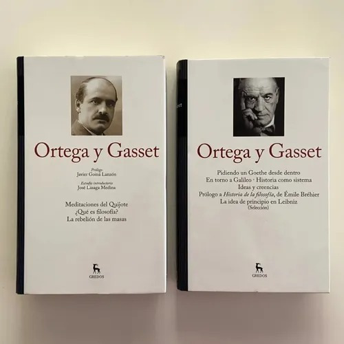 Ortega Y Gasset Tomo 1 Y 2 Grandes Pensadores