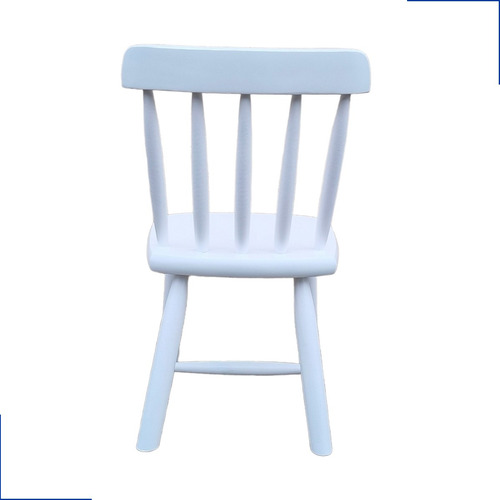 Cadeirinha Infantil De Madeira Criança Colorida Resistente Cor Branco