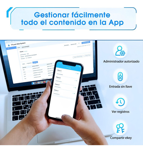 Inteligente Cerradura Electronica App Métodos De Apertura