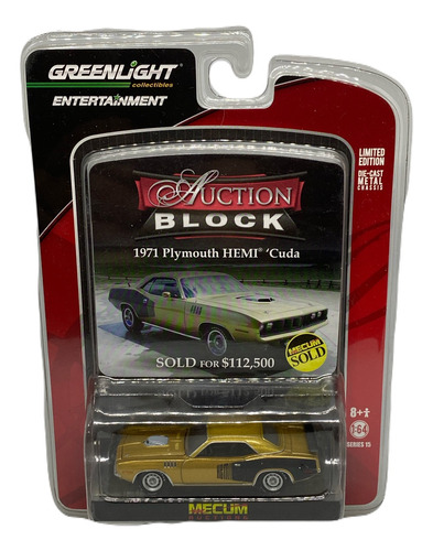 Greenlight Auction Block 1971 Plymouth Hemi Cuda Lacrado