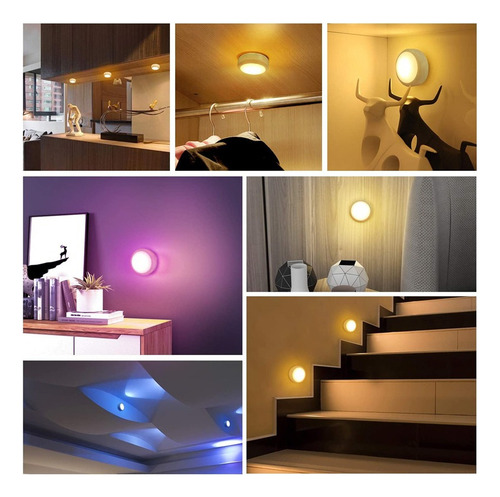 De 6 Piezas De Luz Nocturna Led Con Control Remoto