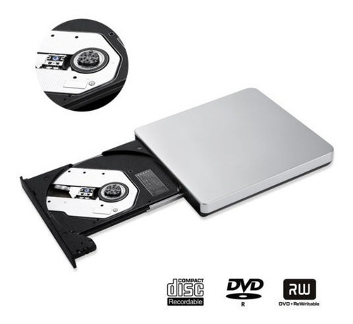 Imagen 2 de 6 de Externo Usb 3.0 Dvd Rw Unidad De Cd Quemador Lector Escritor