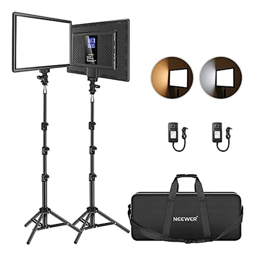 Kit De Iluminacion De Panel De Luz De Video Led Neewer, Paq