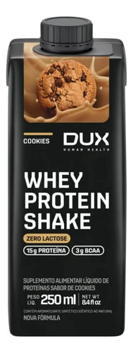 Whey Protein Shake 250ml - Cookies - Dux