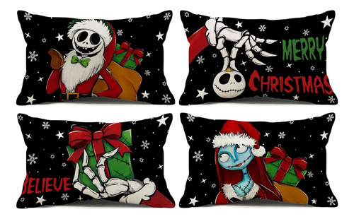 Funda De Almohada De Navidad Pesadilla Antes De Navidad...