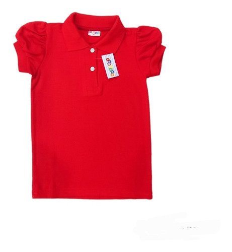 Chemise Escolar Roja Bambino Manga De Princesa 