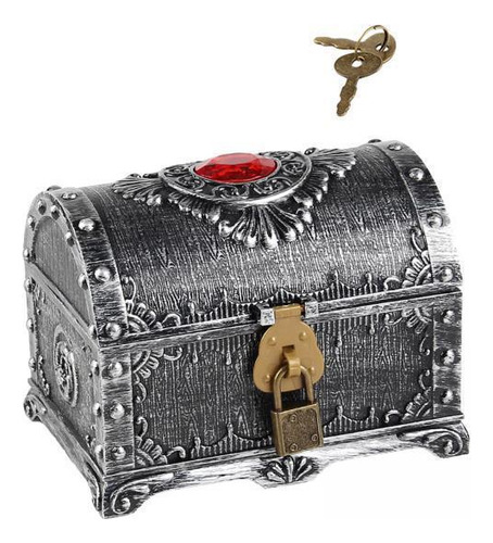 3 Cofre Del Tesoro Pirata, Accesorios De Plata Antigua