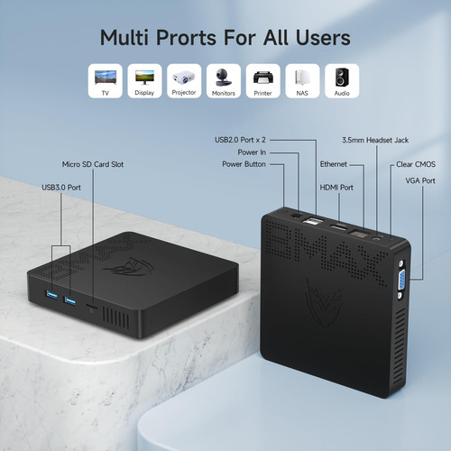 Bmax Mini Pc B1 Pro 8gb Lpddr4 Emmc, Intel Gemini Lake N4000