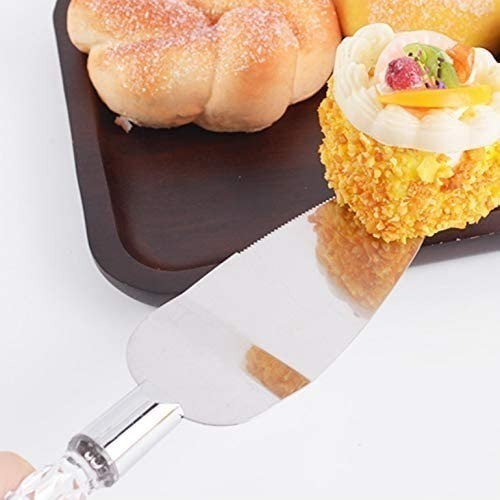 Imagen 3 de 8 de Set Pala + Cuchillo Torta Pastel Acero Mango Acrilico