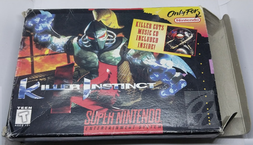 Killer Instinct Sns-akle-usa K. Cuts Sellado Snes Completo (Usado)