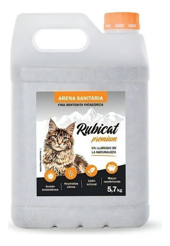 Piedra Para Gato Rubicat Premiun Arena Aglomerante 5,7 Kl