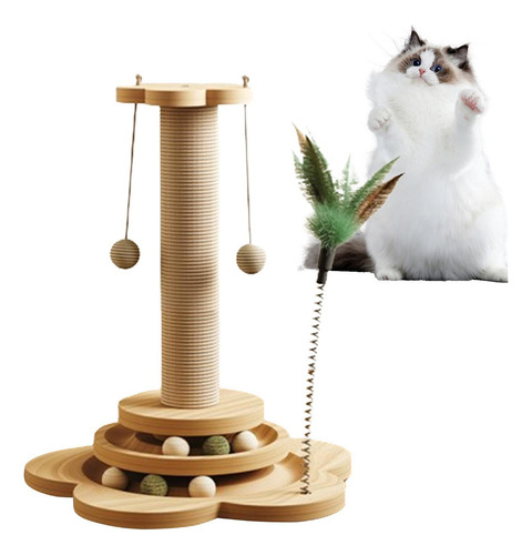 L Arranhador Para Gatos Scratcher Post Com Cat Turntable 4