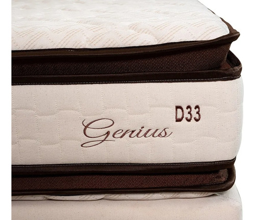 Colchón Deseos 2pzas Genius Espuma D33 Pillow Top 138x188x29