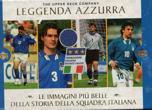 Box De Cards Leggenda Azzurra Seleção Italiana Lacrado 1997