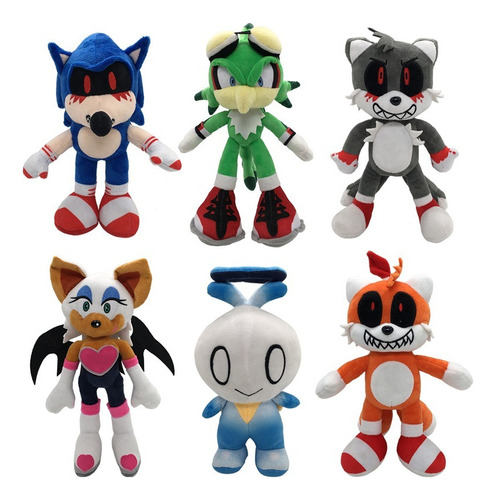 1 6 Piezas De Estatuilla De Super Sonic, Juguete De Peluche