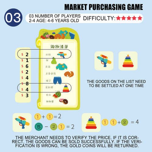 Juego De Combinación De Juegos De Compras, Juguetes Y Sets D