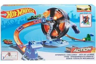 Hot Wheels Mattel® Pista Action Desafío De La Ruleta Color Naranja oscuro