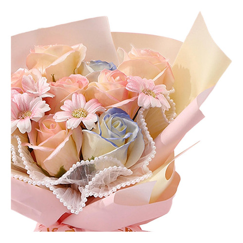 Regalo Del Día De La Madre, Ramo De Flores De Jabón, Rosa