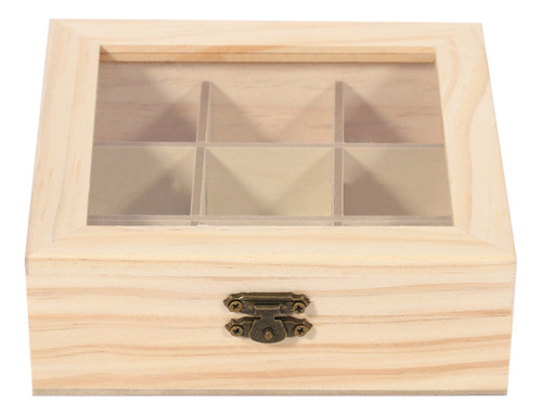 Caja Organizadora De Joyas Para Bolsitas De Té De Madera, 6