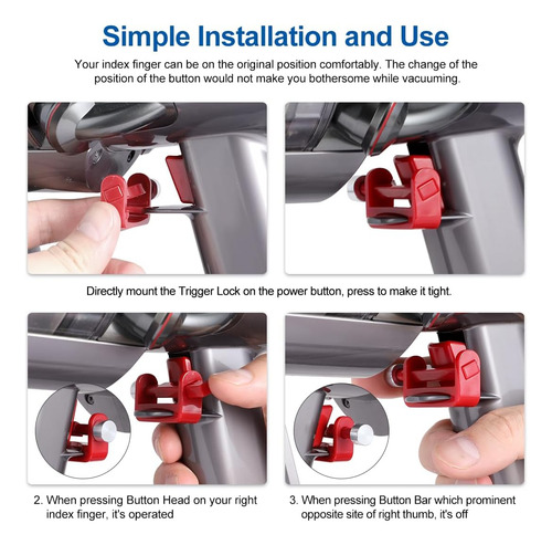 Lanmu Trigger Lock Compatible Con Dyson V6 V7 V8 V10 V11...