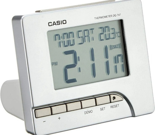 Reloj Casio Despertador Dq747 Termometro Somos Tienda 