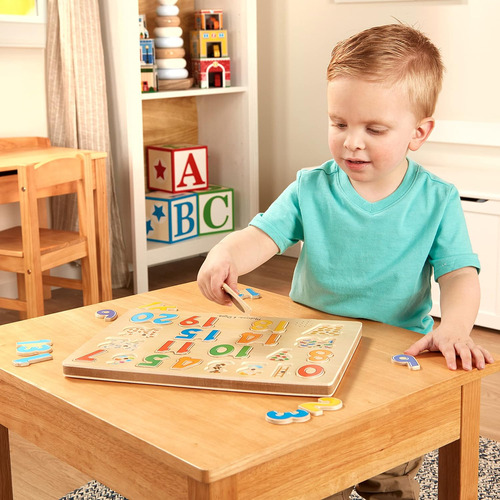 Melissa Doug Numbers Round Puzzle - Rompecabezas De Madera C