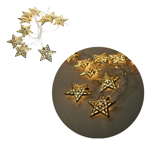 Guirnalda Estrellas Calada Usb 2 Mts Metalica Luminoso Led 