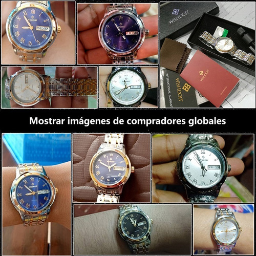 .. Reloj Wishdoit Original For Mujer, A La Moda, Dorado Y