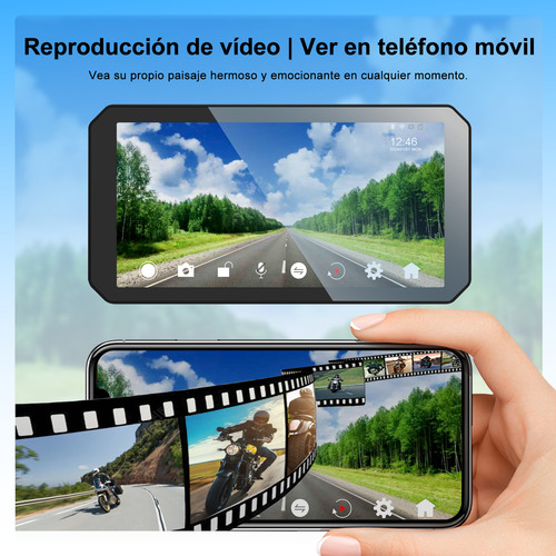 Estéreo Para Moto Carplay Android Auto 6 Pulgadas Con Cámara