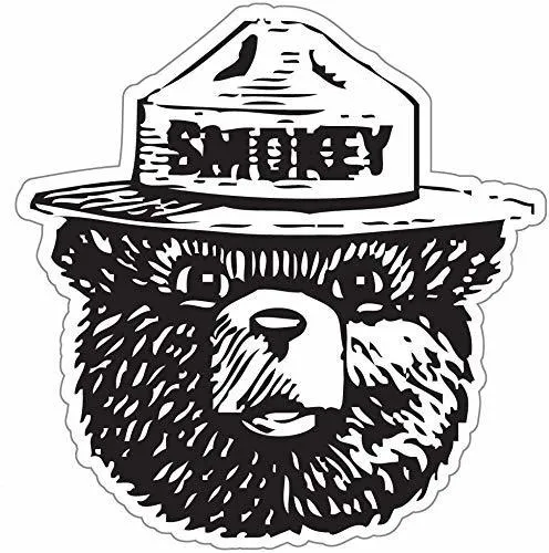 Stickychimp Smokey El Oso Etiqueta De Lucha Contra Incendios
